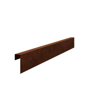 Corten acél u-profil - 15 x 5 x 5 cm - 150 cm
