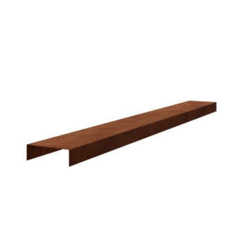 Corten acél fedőprofil 5 x 15 x 5 cm (hossza 150 cm)