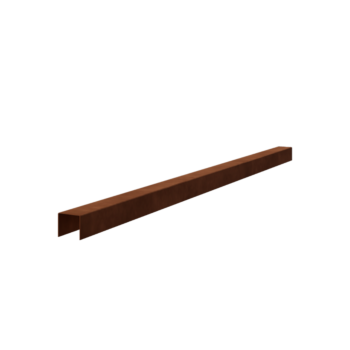 Corten acél fedőprofil 5 x 5 x 5 cm (hossza 150 cm)