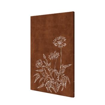 Corten acél panel búzavirág 120 x 6 x 190 cm
