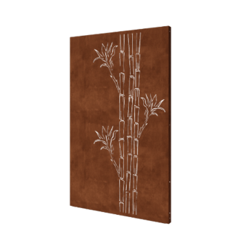 Corten acél panel bambusz 120 x 6 x 190 cm