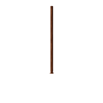 Corten acél állvány lapos alap 190 x 6 x 6 cm-es sarok