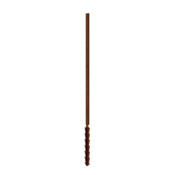 Corten acél állvány egyenes földelőcsap 190 x 6 x 3 cm-es méretben