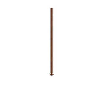 Corten acél állvány egyenes lapos alap 190 x 6 x 3 cm-es méretben