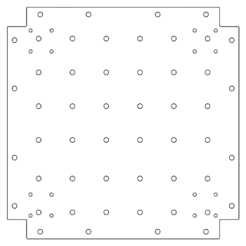 Horganyzott acél fenéklemez - 50 x 50 cm