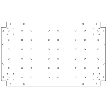 Horganyzott acél fenéklemez - 50 x 80 cm