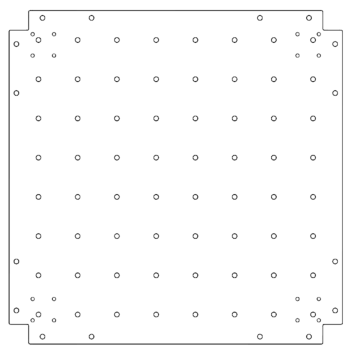 Horganyzott acél fenéklemez - 70 x 70 cm