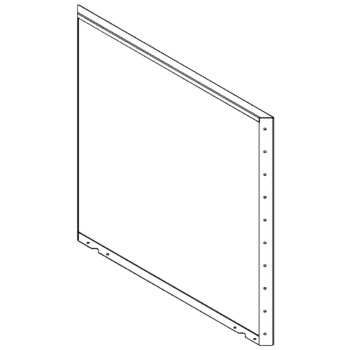 Acél virágláda - Panel - 100 x 100 cm - RAL9010 matt (fehér)