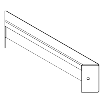Acél virágláda - Panel - 10 x 40 cm - RAL7016 matt (antracitszürke)