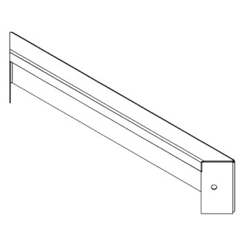 Acél virágláda - Panel - 10 x 50 cm - RAL7016 matt (antracitszürke)