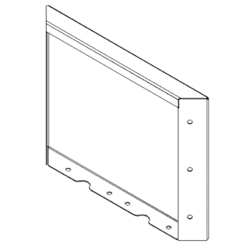 Acél virágláda - Panel - 30 x 40 cm - RAL9010 matt (fehér)