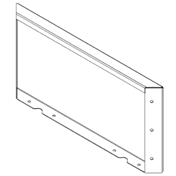 Acél virágláda - Panel - 30 x 60 cm - RAL9010 matt (fehér)