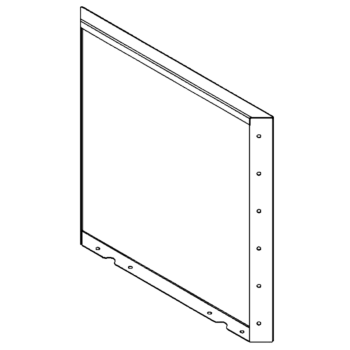 Acél virágláda - Panel - 60 x 60 cm - RAL9010 matt (fehér)
