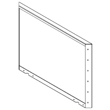Acél virágláda - Panel - 60 x 80 cm - RAL9005 matt (fekete)