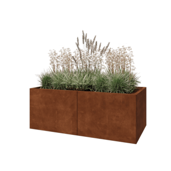 Corten acél virágláda XXL - Téglalap - 160 x 80 x 60 cm - Fenéklemez nélkül