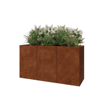 Corten acél virágláda XXL - Téglalap - 150 x 50 x 80 cm - Fenéklemez nélkül