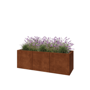 Corten acél virágláda XXL - Téglalap - 150 x 50 x 50 cm - Fenéklemez nélkül