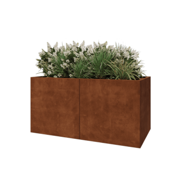 Corten acél virágláda XXL - Téglalap - 160 x 80 x 80 cm - Fenéklemez nélkül