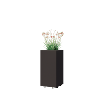 Acél virágláda - Négyzet - 30 x 30 x 60 cm - Más RAL szín - Fenéklemezzel - Lábakkal