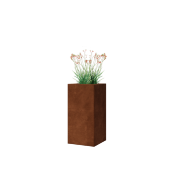 Corten acél virágláda - Négyzet - 30 x 30 x 60 cm - Fenéklemez nélkül