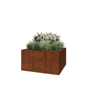 Corten acél virágláda XXL - Négyzet - 150 x 150 x 80 cm - Fenéklemez nélkül