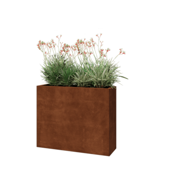 Corten acél virágláda - Téglalap - 100 x 30 x 80 cm - Fenéklemez nélkül