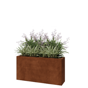 Corten acél virágláda - Téglalap - 120 x 30 x 60 cm - Fenéklemezzel Corten acél virágláda - Téglalap - 120 x 30 x 60 cm - Fenéklemezzel