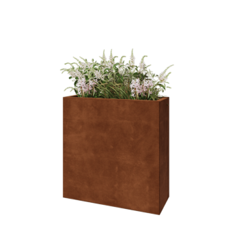 Corten acél virágláda - Téglalap - 80 x 30 x 80 cm - Fenéklemez nélkül