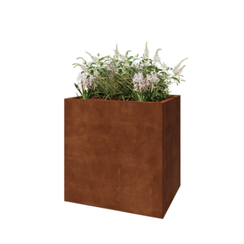 Corten acél virágláda - Téglalap - 80 x 60 x 80 cm - Fenéklemez nélkül