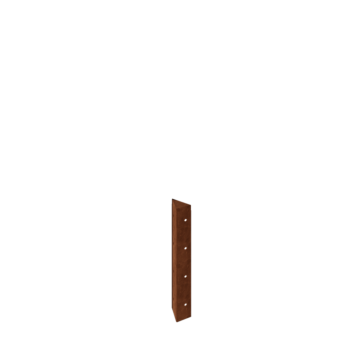 Corten acél virágláda - Sarokelem 90° - 40 cm