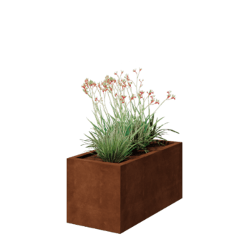 Corten acél hegesztett virágláda Montana 100 x 50 x 50 cm