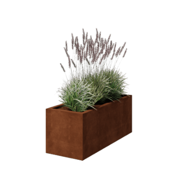 Corten acél hegesztett virágláda Montana 120 x 50 x 50 cm