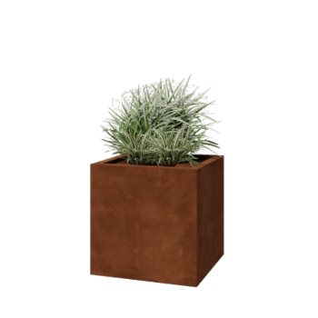 Corten acél hegesztett virágláda Montana 60 x 60 x 60 cm