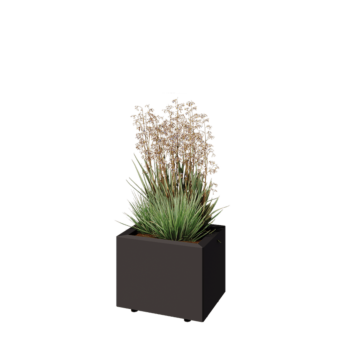 Acél virágláda - Téglalap - 40 x 30 x 30 cm - Más RAL szín - Fenéklemezzel - Lábakkal