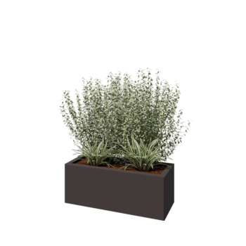 Acél virágláda - Téglalap - 80 x 30 x 30 cm - Más RAL szín - Fenéklemez nélkül