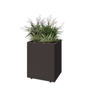 Acél virágláda - Téglalap - 50 x 40 x 60 cm - Más RAL szín - Fenéklemezzel - Lábakkal