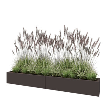 Acél virágláda XXL - Téglalap - 240 x 30 x 30 cm - RAL7016 matt (antracitszürke) - Fenéklemez nélkül