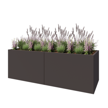 Acél virágláda XXL - Téglalap - 240 x 80 x 80 cm - Más RAL szín - Fenéklemezzel