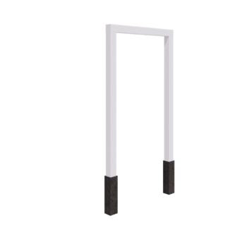 Acél pergola - Egyenes - 150 x 230 cm - RAL9010 matt (fehér) - Betontalppal