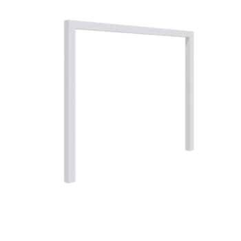 Acél pergola - Egyenes - 300 x 230 cm - RAL9010 matt (fehér) - Betontalp nélkül