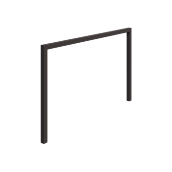 Acél pergola - Egyenes - 400 x 230 cm - RAL7016 matt (antracitszürke) - Betontalp nélkül