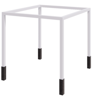 Acél pergola - Négyzet - 324 x 300 x 230 cm - RAL9010 matt (fehér) - Betontalppal