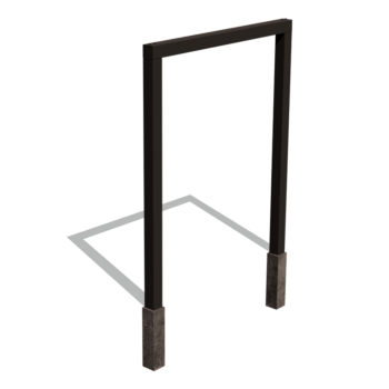 Porszórt acél pergola egyenes 200 cm