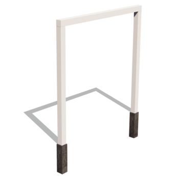 Acél pergola - Egyenes - 250 x 230 cm - RAL9010 matt (fehér) - Betontalppal