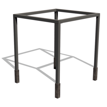 Porszórt acél pergola beállítás 274 x 250 cm-es négyzet