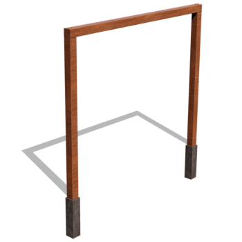 Corten acél pergola egyenes 300 cm