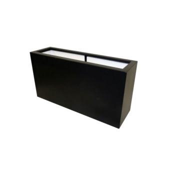 Üvegszálas virágláda - Téglalap alakú - 100 x 30 x 50 cm - RAL9010 matt (fehér) - Alátéttel