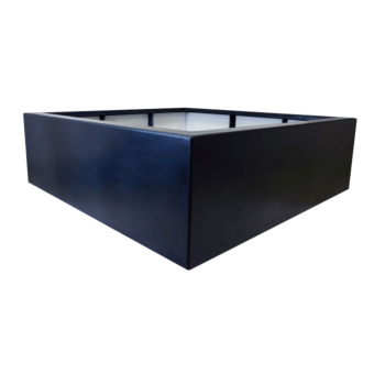 Üvegszálas virágláda - Négyzet - 160 x 160 x 60 cm - RAL9010 matt (fehér) - Alátéttel