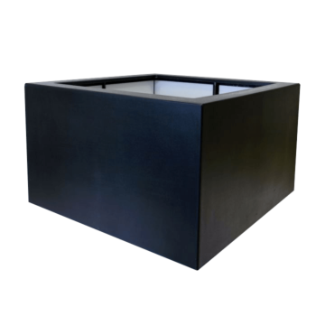 Üvegszálas virágláda - Négyzet - 160 x 160 x 80 cm - RAL9010 matt (fehér) - Alátéttel