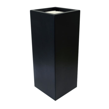 Üvegszálas virágláda - Négyzet - 40 x 40 x 120 cm - RAL9010 matt (fehér) - Alátéttel